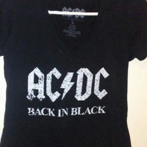 ACDC vneck shirt